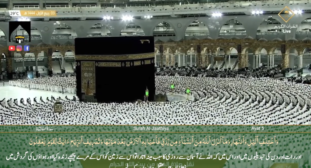 29th Sep 2022 - Makkah Fajr - Sheikh Dossary - Urdu Translation