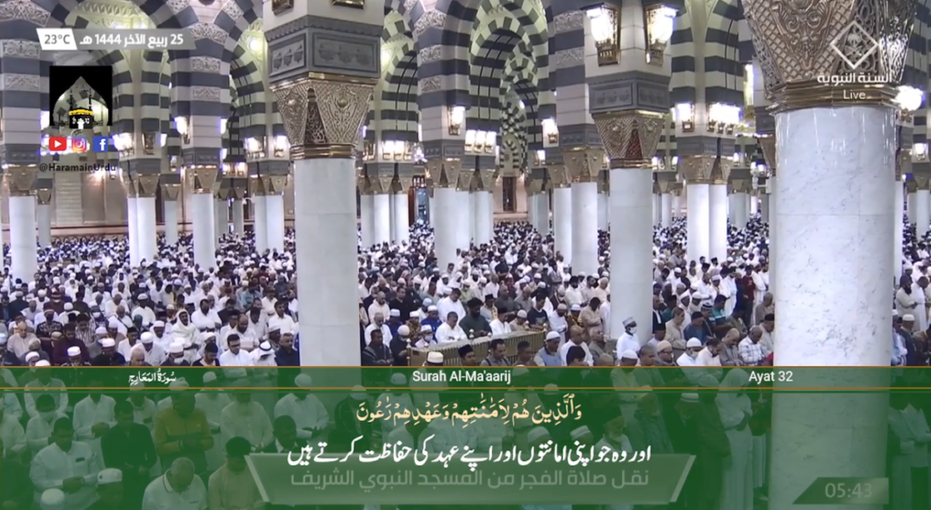 19th Nov 2022 - Madeenah Fajr - Sheikh Hameed - Urdu Translation