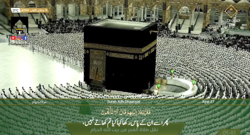 8th Dec 2022 - Makkah Fajr - Sheikh Humaid - Urdu Translation