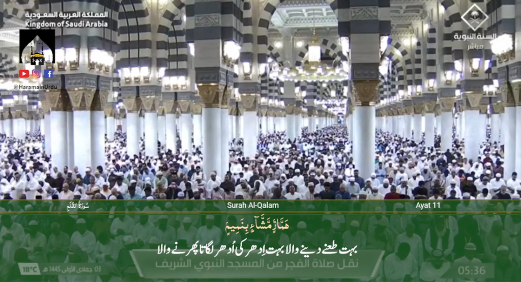 17th Nov 2023 - Madeenah Fajr - Sheikh Hameed - Urdu Translation