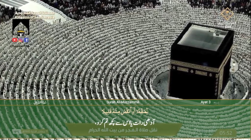 24th Dec 2023 - Makkah Fajr - Sheikh Humaid - Urdu Translation