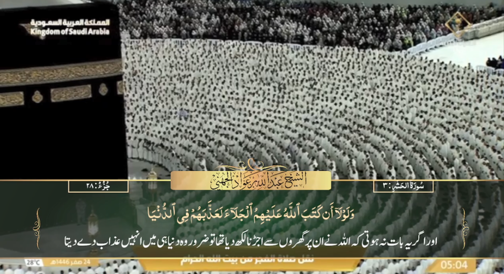 28th August 2024 - Makkah Fajr - Sheikh Juhany - Urdu Translation